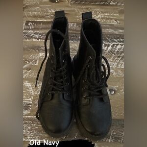 Old Navy Black Kids Combat Boots